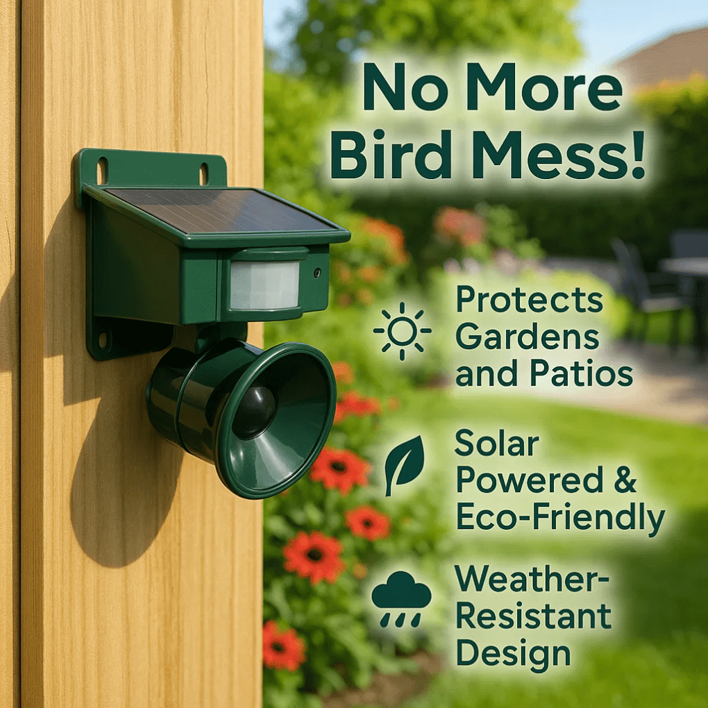 Royallure Motion-Activated Bird Deterrent Device, Pigeon Repellent for Garden and Balcony 2