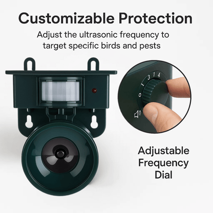 Royallure Motion-Activated Bird Deterrent Device, Pigeon Repellent for Garden and Balcony 4