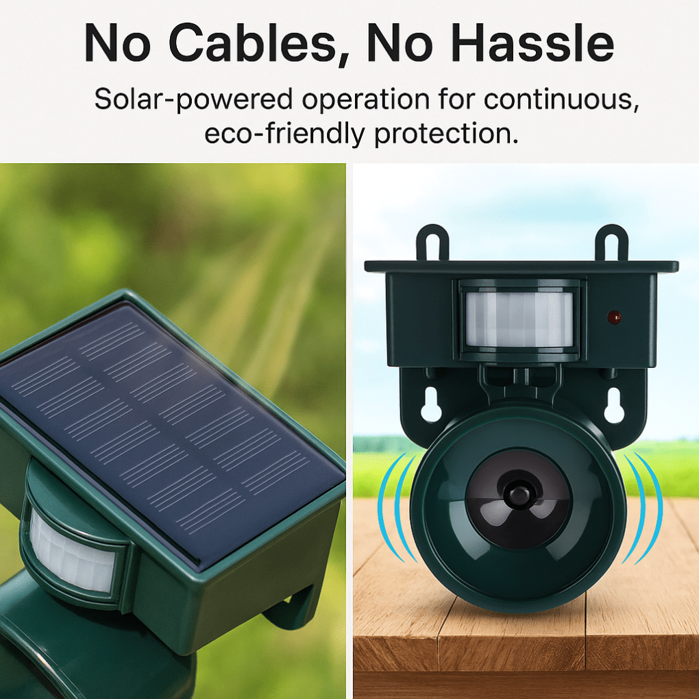 Royallure Motion-Activated Bird Deterrent Device, Pigeon Repellent for Garden and Balcony 6