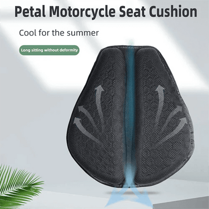 Royallure Motorcycle Gel Seat Pad – Shock Absorption, Anti-Slip Design, Petal-Shaped Cushion for Long Rides 2