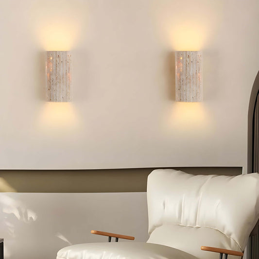 Royallure Natural Stone Wall Sconce – Unique Warm LED Wall Lamp for Living Room, Bedroom, and Hallway Decor 0