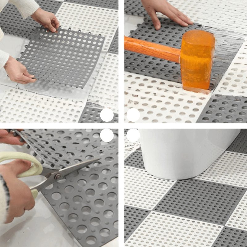 Royallure Non-Slip Bath Mat Set – Waterproof, Mold-Resistant Rubber Bathroom Rugs, 11.8 x 11.8 for Safe Showering 5