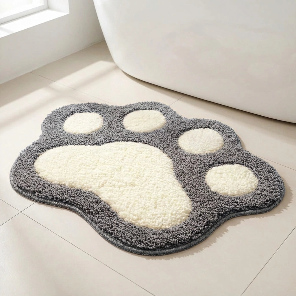 Royallure Non-Slip Bath Mat, Ultra-Absorbent Plush Bathroom Rug with Adorable Paw Design 10