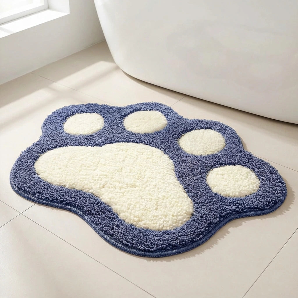 Royallure Non-Slip Bath Mat, Ultra-Absorbent Plush Bathroom Rug with Adorable Paw Design 12