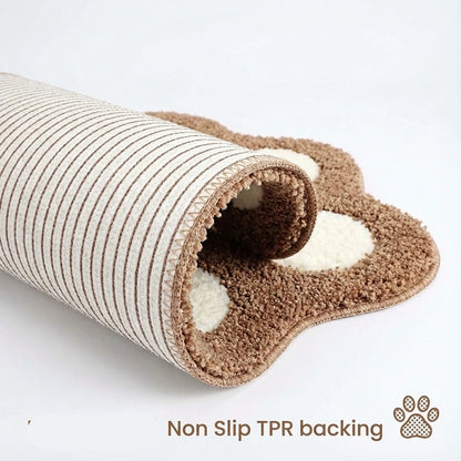 Royallure Non-Slip Bath Mat, Ultra-Absorbent Plush Bathroom Rug with Adorable Paw Design 5