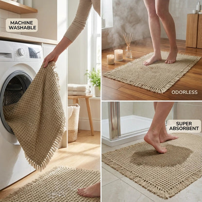 Royallure Non-Slip Bath Mat, Ultra-Absorbent Quick-Dry Bathroom Rug, Soft Waffle Design 3
