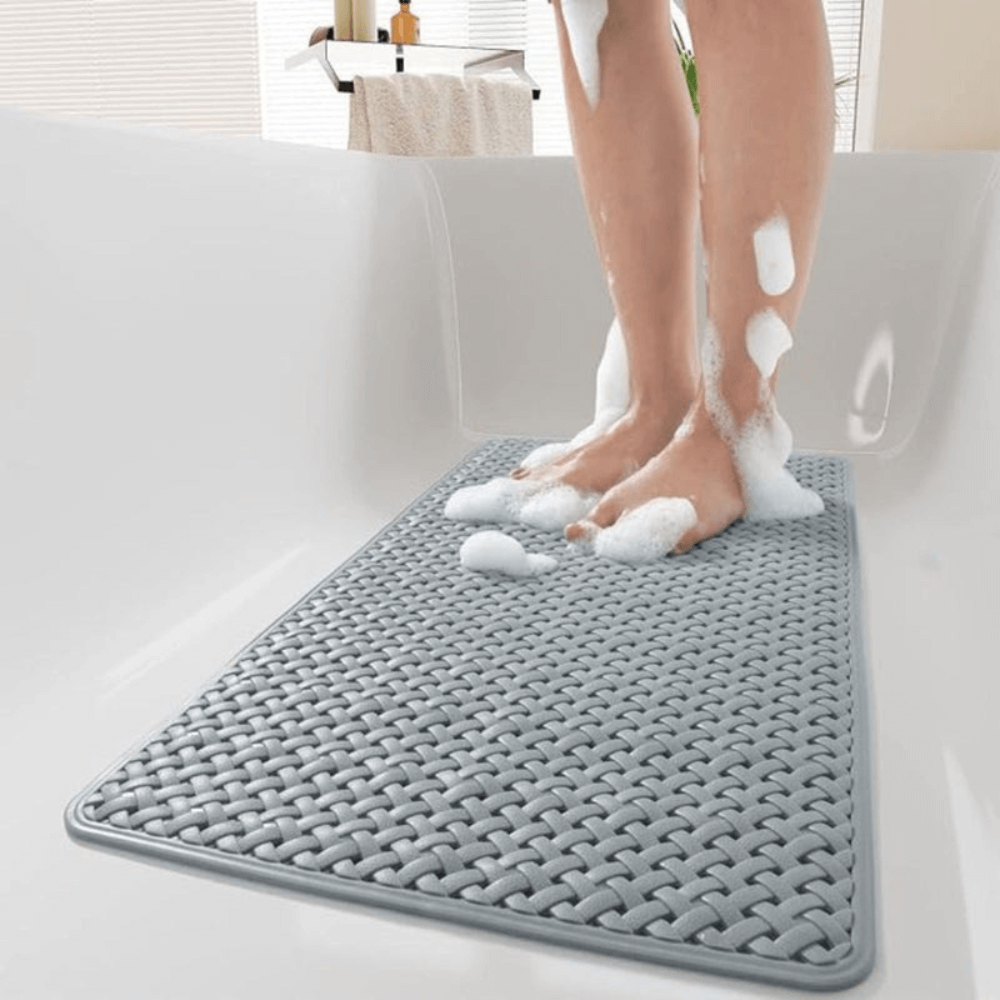 Royallure Non-Slip Bathtub Mat with Drain Holes – Anti-Mold PVC Non Skid Bath Mat for Elderly and Kids, 14.1 x 11.8 Inches 0
