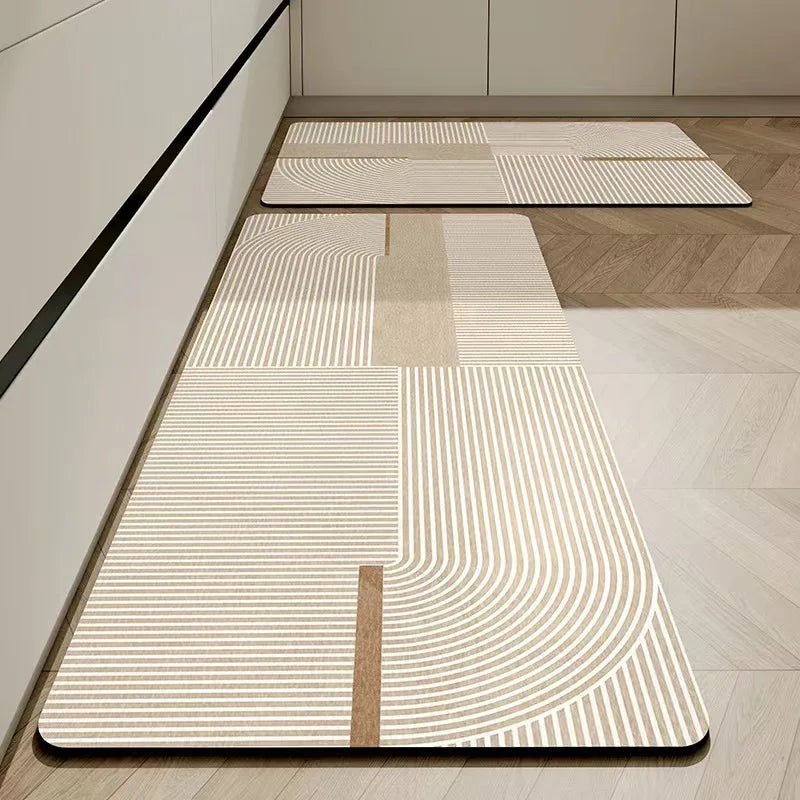 Royallure Non-Slip Diatomaceous Earth Kitchen Mat – Absorbent, Dirt-Resistant, 18x30 Inches, Stylish Kitchen Floor Rug 2