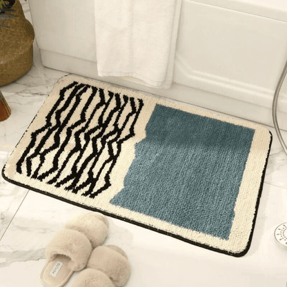 Royallure Non-Slip Microfiber Bath Mat – Soft and Absorbent Bathroom Rug in Modern Abstract Design, Available in Multiple Sizes 5