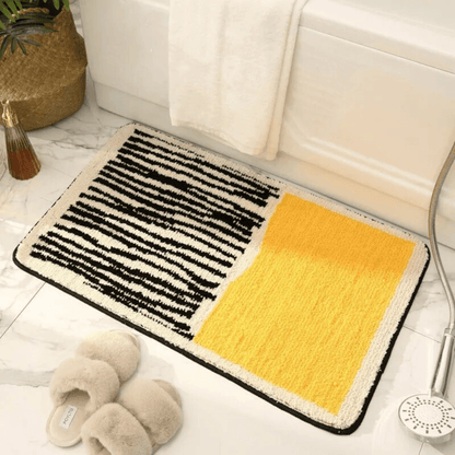 Royallure Non-Slip Microfiber Bath Mat – Soft and Absorbent Bathroom Rug in Modern Abstract Design, Available in Multiple Sizes 7