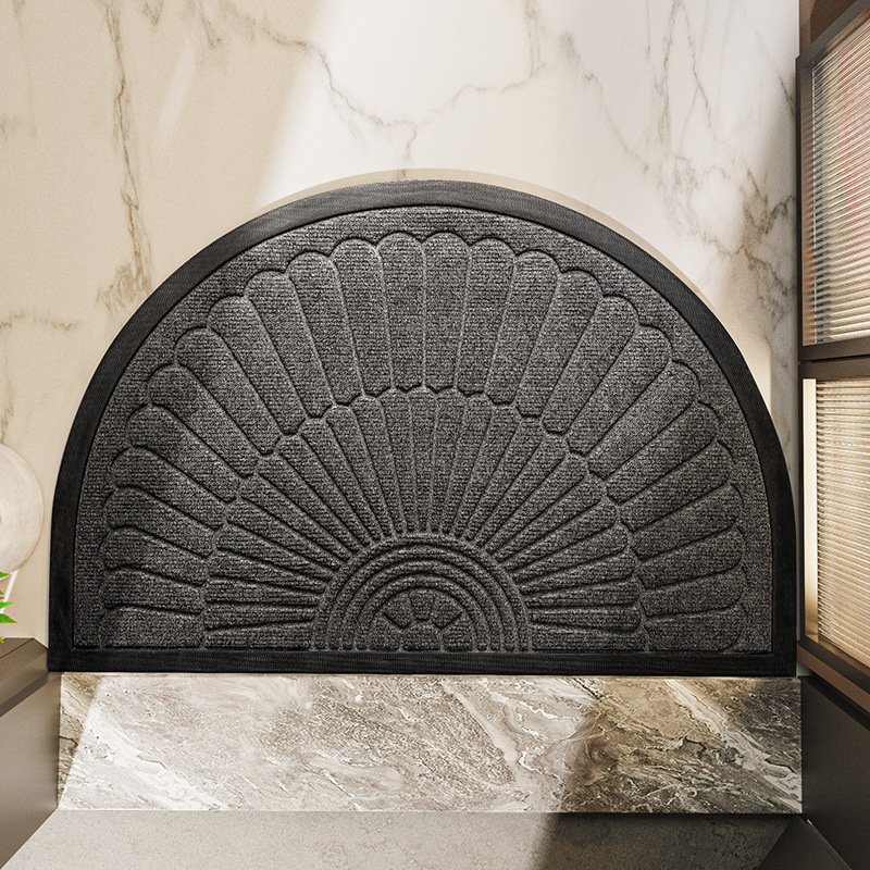 Royallure Non-Slip Semi-Circular Door Mat for Indoor and Outdoor Use, Welcome Mat 0