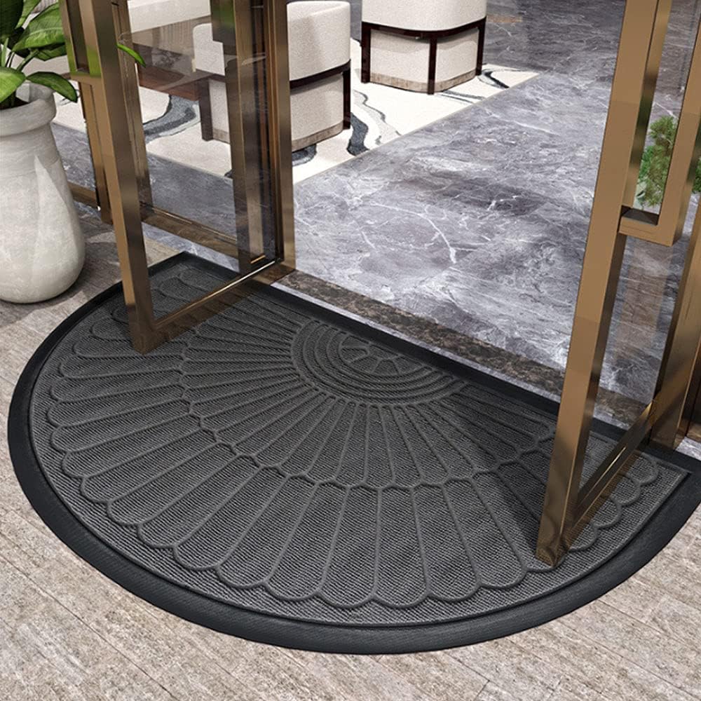 Royallure Non-Slip Semi-Circular Door Mat for Indoor and Outdoor Use, Welcome Mat 1