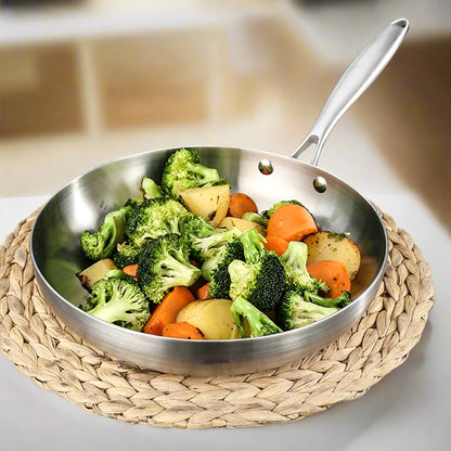 Royallure Non-Stick Frying Pan - Best Stainless Steel Cookware for Gas and Induction Stoves, 22cm to 28cm Sizes 0