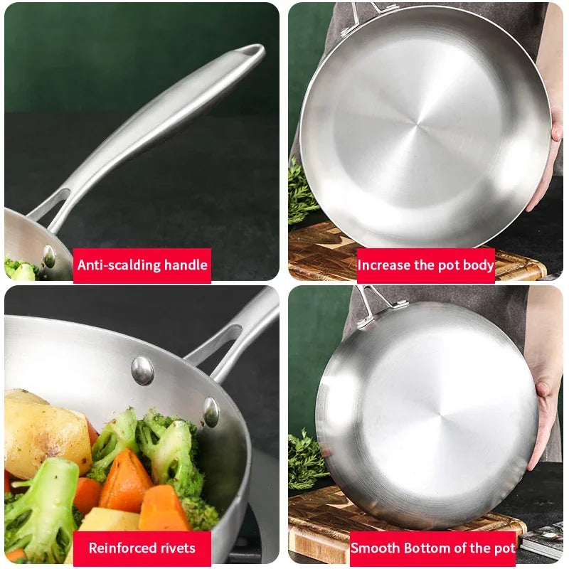 Royallure Non-Stick Frying Pan - Best Stainless Steel Cookware for Gas and Induction Stoves, 22cm to 28cm Sizes 1