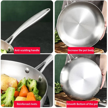Royallure Non-Stick Frying Pan - Best Stainless Steel Cookware for Gas and Induction Stoves, 22cm to 28cm Sizes 1