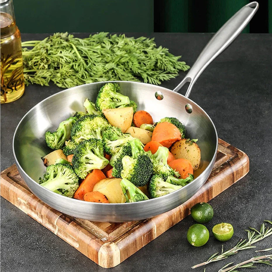 Royallure Non-Stick Frying Pan - Best Stainless Steel Cookware for Gas and Induction Stoves, 22cm to 28cm Sizes 5