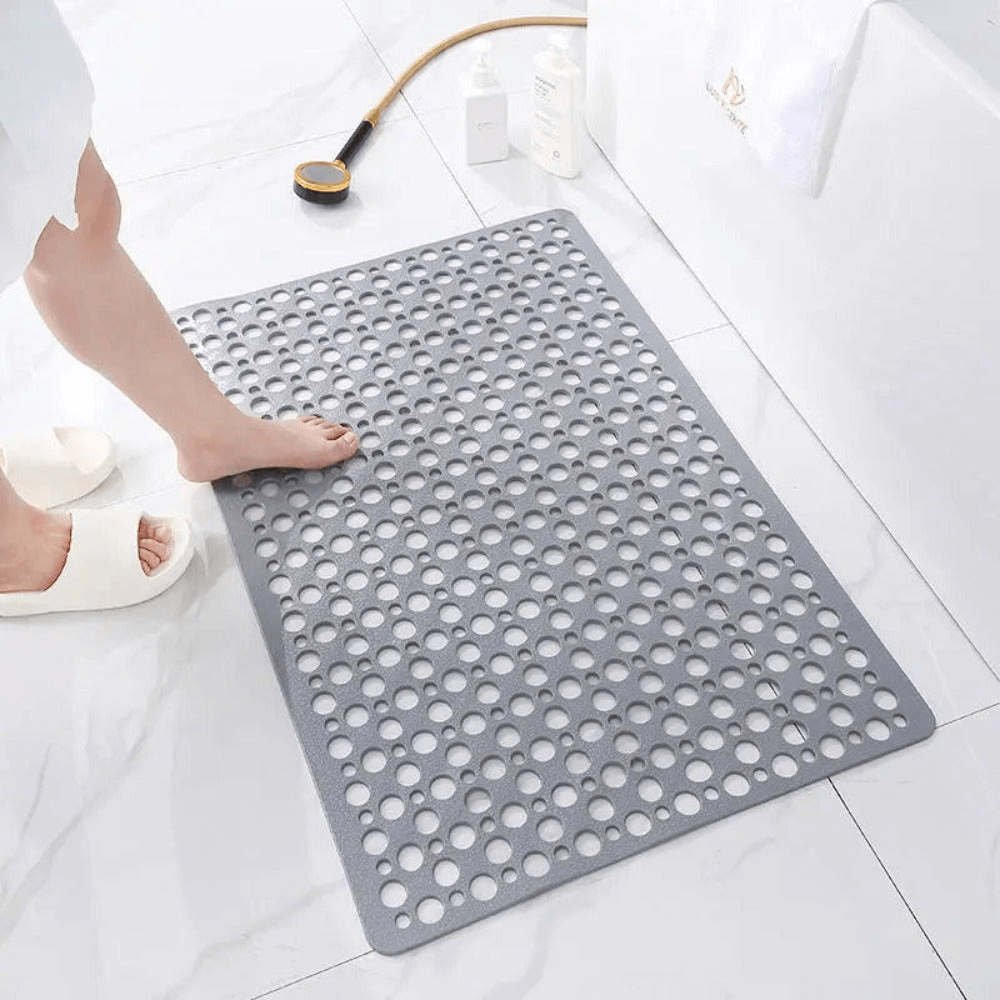 Royallure Non Slip Bath Mat with Drain Holes – Rectangular Shower Mat for Enhanced Bathroom Safety and Comfort 1