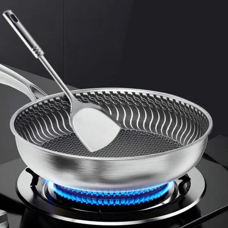 Royallure Non Stick Frying Pan – Tri-Ply Stainless Steel Skillet with Double-Sided Honeycomb Design for All Stove Types 0