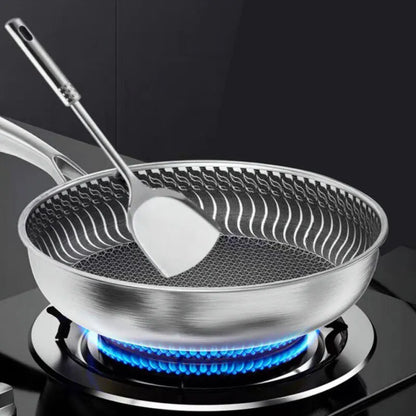 Royallure Non Stick Frying Pan – Tri-Ply Stainless Steel Skillet with Double-Sided Honeycomb Design for All Stove Types 0