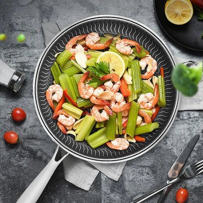 Royallure Non Stick Frying Pan – Tri-Ply Stainless Steel Skillet with Double-Sided Honeycomb Design for All Stove Types 2