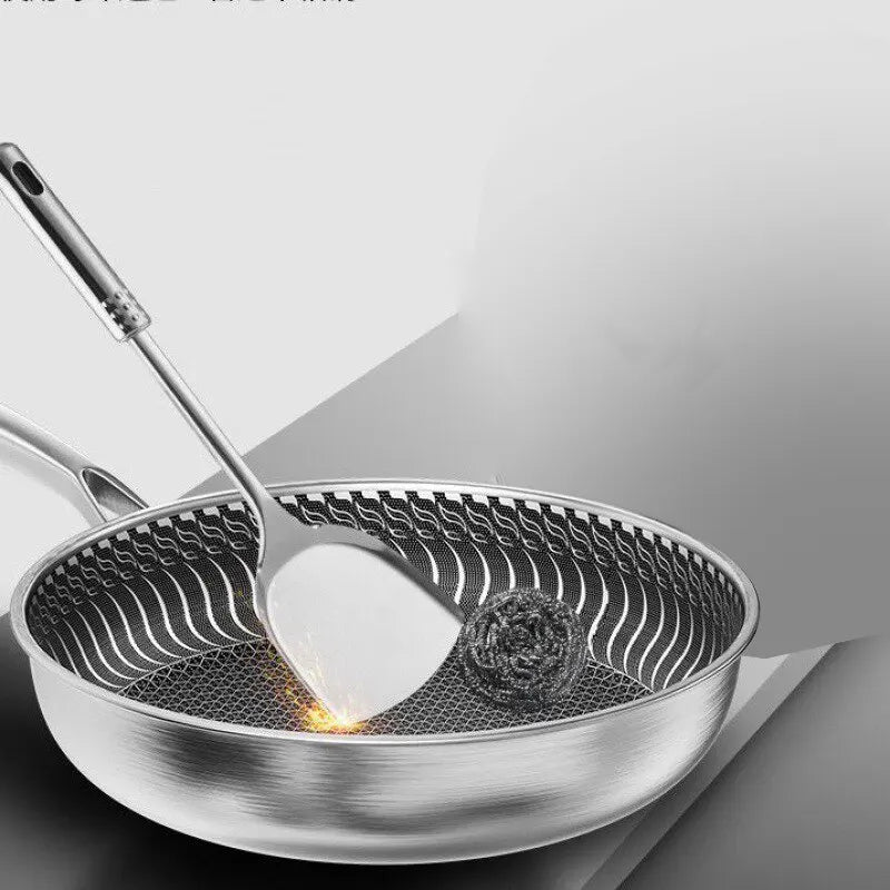 Royallure Non Stick Frying Pan – Tri-Ply Stainless Steel Skillet with Double-Sided Honeycomb Design for All Stove Types 4