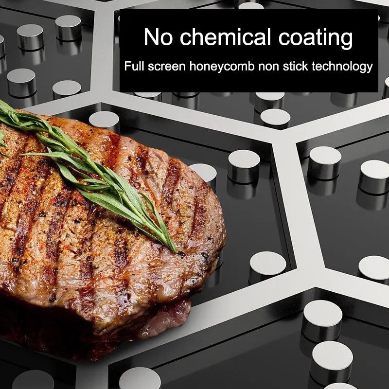 Royallure Non Stick Frying Pan – Tri-Ply Stainless Steel Skillet with Double-Sided Honeycomb Design for All Stove Types 5