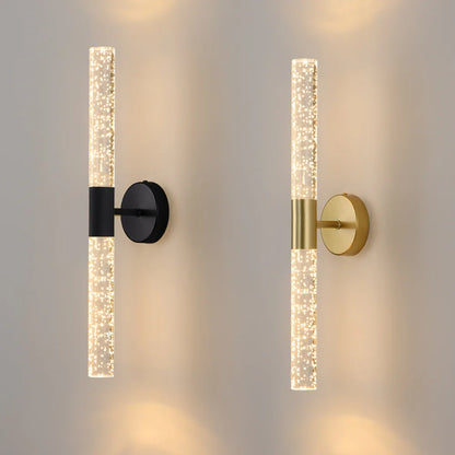 Royallure Nordic Crystal Rod LED Wall Sconce – Elegant Wall Lamp for Bedroom and Living Room Lighting 0