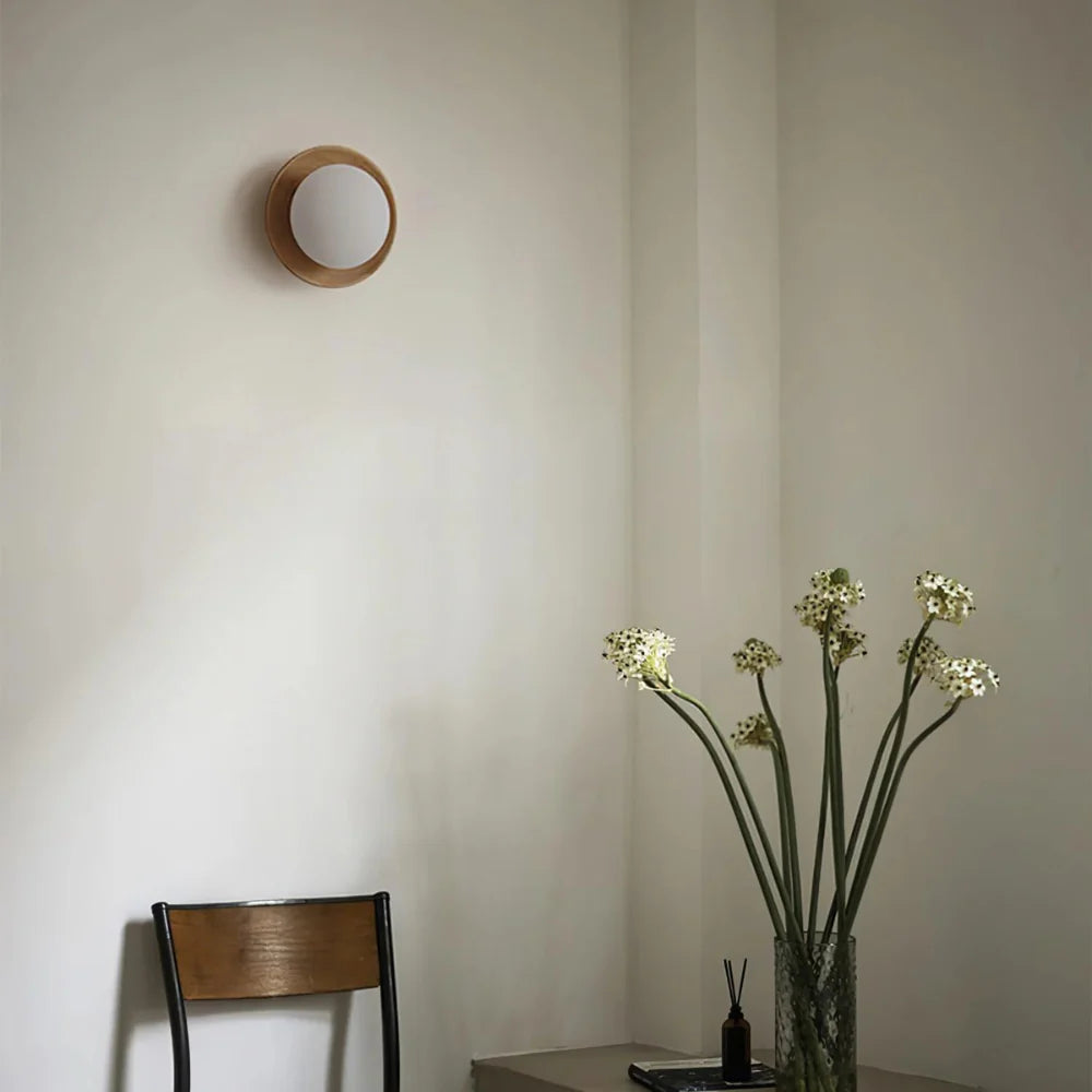 Royallure Nordic Minimalist Wood Wall Sconce Light with Warm LED Illumination 10