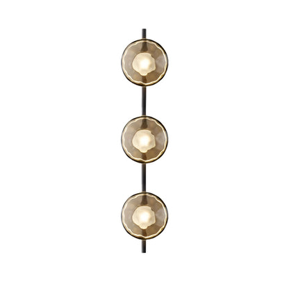 Royallure Nordic Round Glass Wall Light Sconce with Rippled Design and LED 10