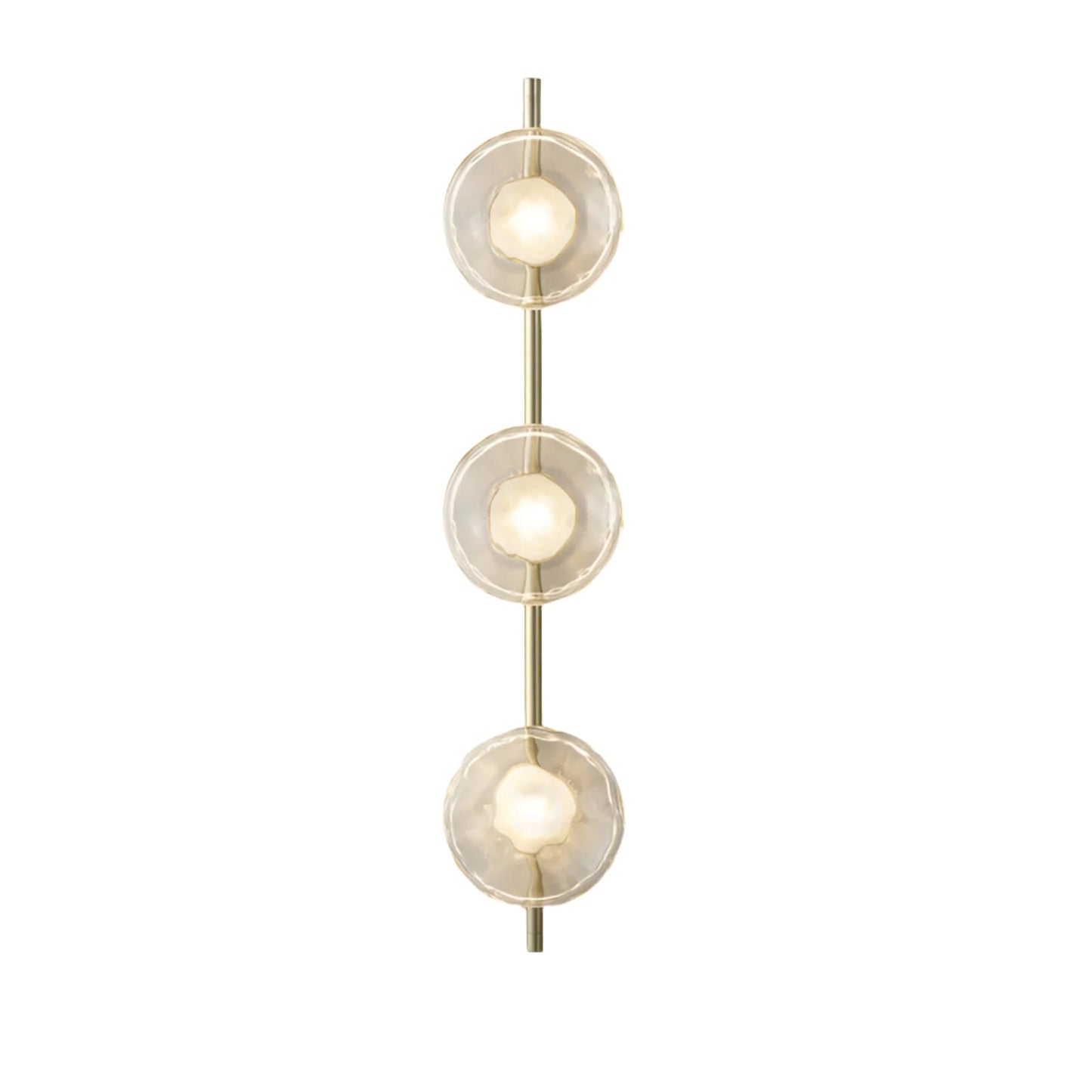 Royallure Nordic Round Glass Wall Light Sconce with Rippled Design and LED 21