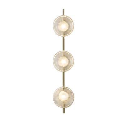 Royallure Nordic Round Glass Wall Light Sconce with Rippled Design and LED 21