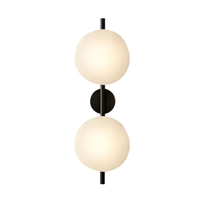 Royallure Nordic Round Glass Wall Light Sconce with Rippled Design and LED 9