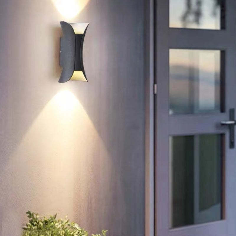 Royallure Outdoor Wall Lamp - Curved LED Light Fixture for Garden and Corridor 12