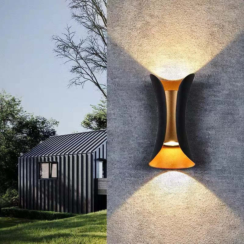 Royallure Outdoor Wall Lamp - Curved LED Light Fixture for Garden and Corridor 8