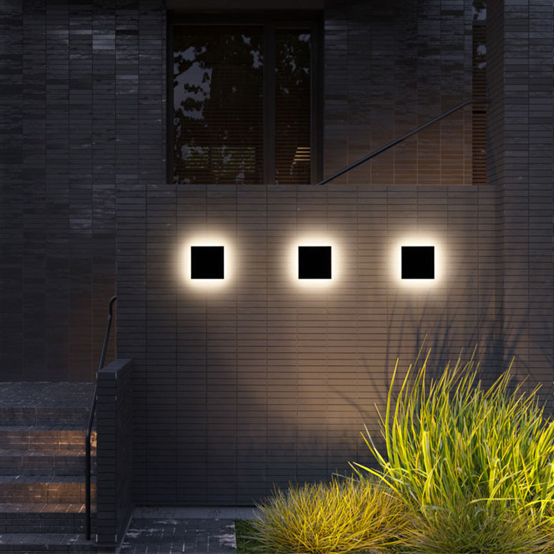 Royallure Outdoor Wall Lamp, IP65 Waterproof LED Sconce, Modern Round/Square Design 6