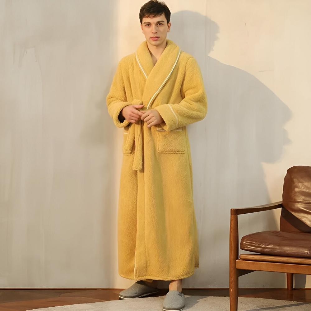 Royallure Plush Bathrobe for Men and Women - Ultra-Cozy Coral Fleece Robe 0
