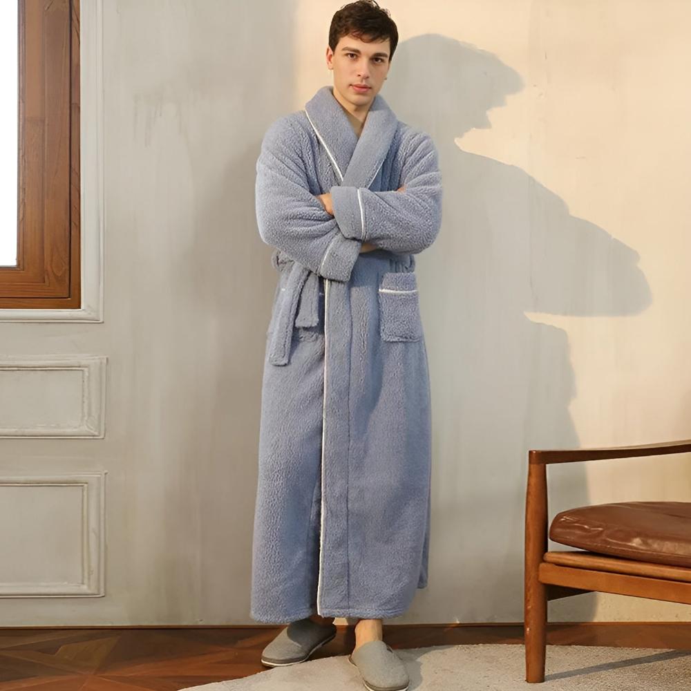 Royallure Plush Bathrobe for Men and Women - Ultra-Cozy Coral Fleece Robe 12