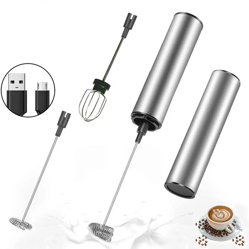 Royallure Portable Electric Milk Frother – USB Rechargeable Handheld Foam Maker for Coffee, Milk, and Eggs 0