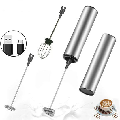 Royallure Portable Electric Milk Frother – USB Rechargeable Handheld Foam Maker for Coffee, Milk, and Eggs 0