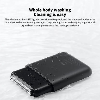 Royallure Portable Electric Razor for Men with Dual Cutter Blades and IPX7 Waterproof Design – Rechargeable, Compact Head Shaver 2