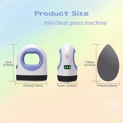 Royallure Portable Mini Heat Press Machine – Fast Heating, Adjustable Temperature for Custom Shirts and Crafts 5