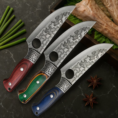 Royallure Premium Steak Knife Set of 6 with Damascus Steel Blades and Wooden Block 1
