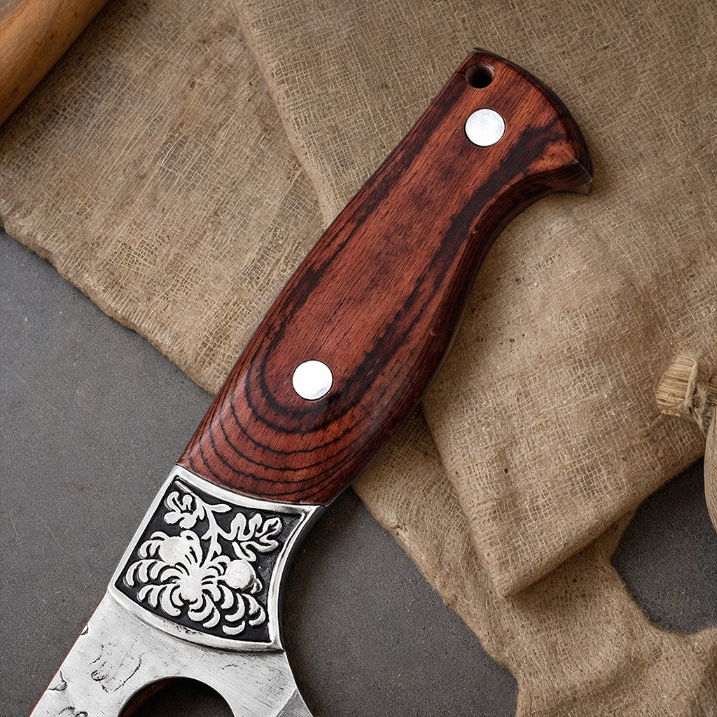 Royallure Premium Steak Knife Set of 6 with Damascus Steel Blades and Wooden Block 5