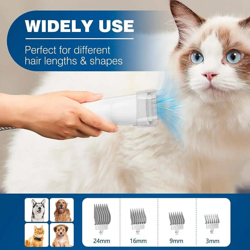Royallure Professional Dog Grooming Kit with Vacuum – 5-in-1 Pet Grooming Kit for Dogs with Ultra-Quiet Clipper and Large Dust Capacity 3