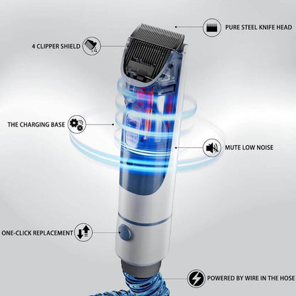 Royallure Professional Dog Grooming Kit with Vacuum – 5-in-1 Pet Grooming Kit for Dogs with Ultra-Quiet Clipper and Large Dust Capacity 4