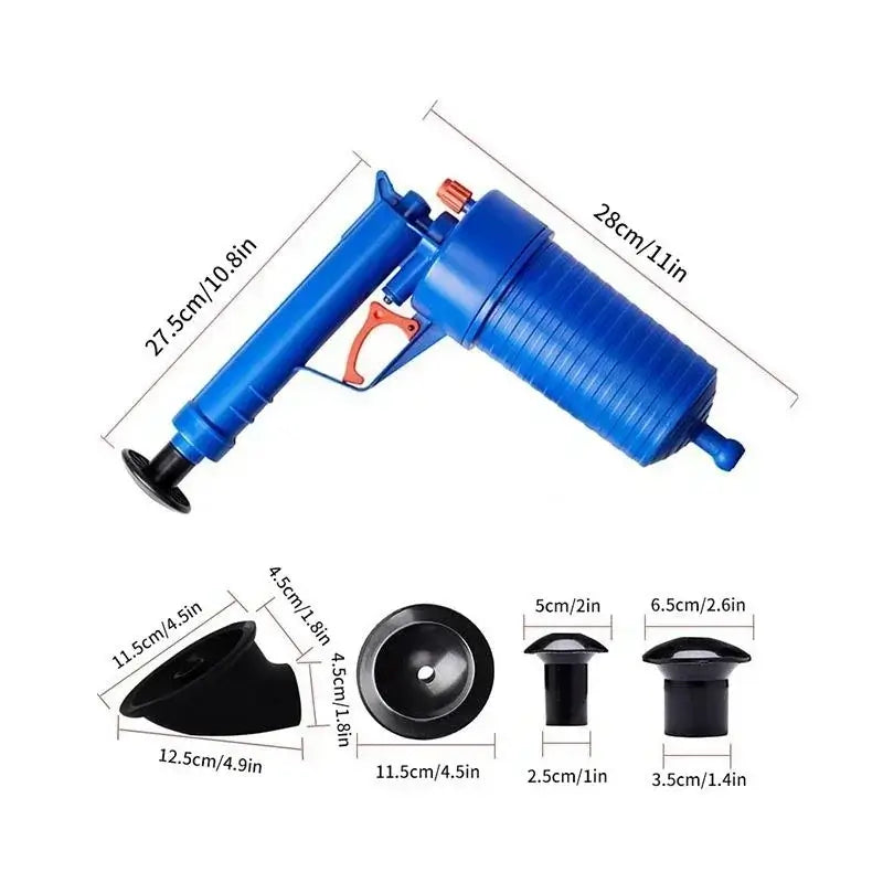 Royallure Pump Action Drain Cleaner – High Pressure Drain Unblocker for Toilets and Sinks, Efficient Sewer Drain Cleaning Tool 4