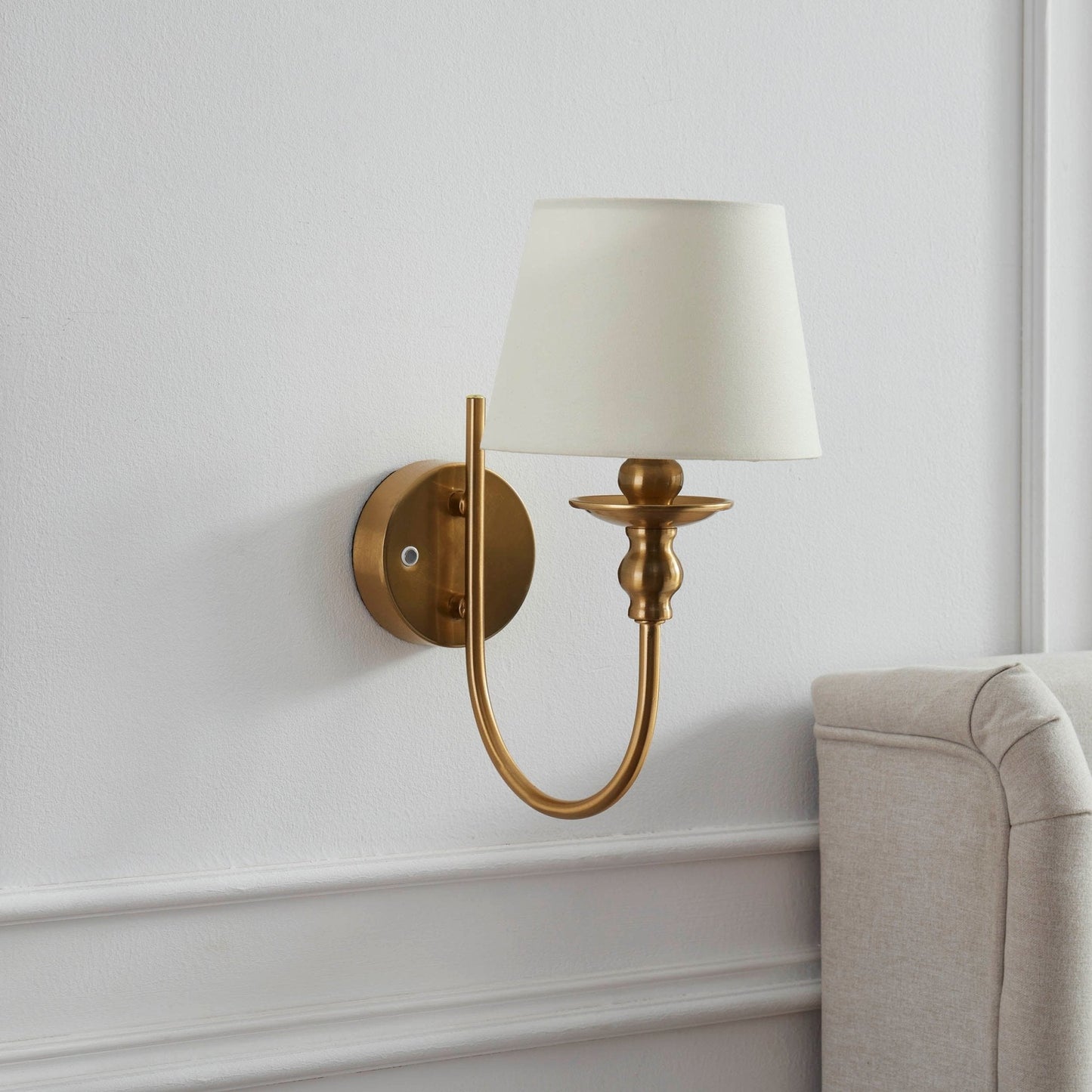 Royallure Rechargeable Dimmable LED Wall Sconce Light in Elegant Brass Finish 3
