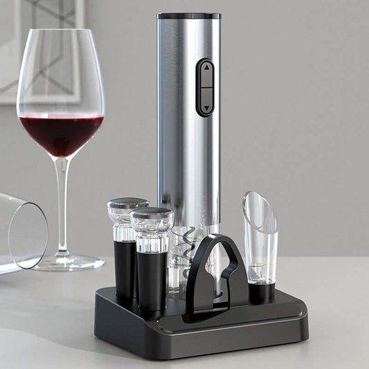 Royallure Rechargeable Electric Wine Opener Set with Pouring Gadget and Vacuum Sealer - Best Electric Wine Bottle Opener 0