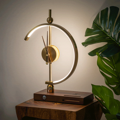 Royallure Rechargeable LED Lamp Clock with Wireless Charging – Modern Design for Home and Office 0