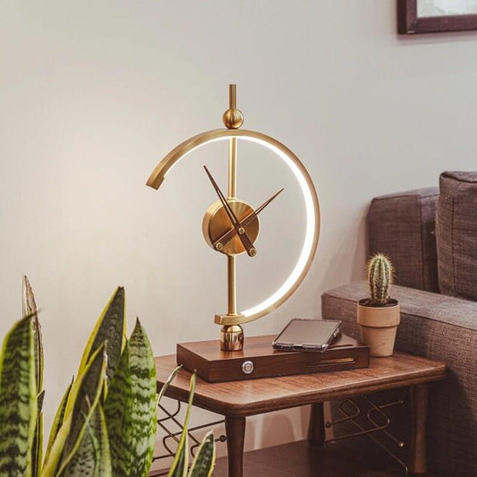 Royallure Rechargeable LED Lamp Clock with Wireless Charging – Modern Design for Home and Office 1